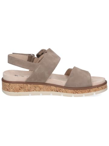 Caprice Leren sleehaksandalen beige