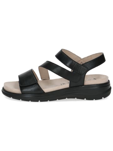 Caprice Leren sleehaksandalen zwart