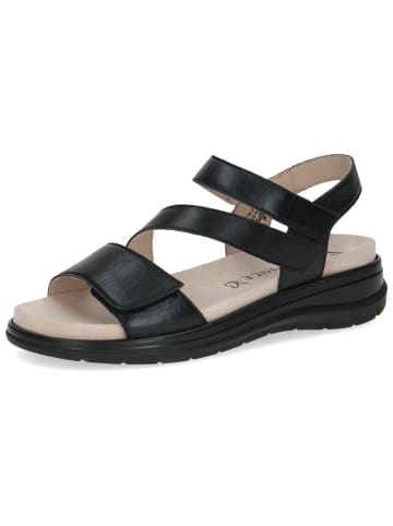 Caprice Leder-Keilsandaletten in Schwarz