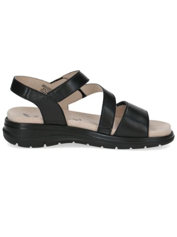 Caprice Leren sleehaksandalen zwart