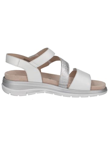 Caprice Leren sleehaksandalen wit/zilverkleurig