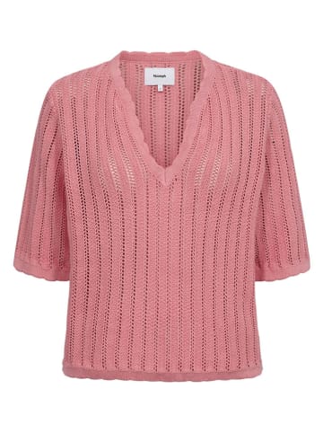 NÜMPH Sweter "Nupoelle" w kolorze jasnoróżowym