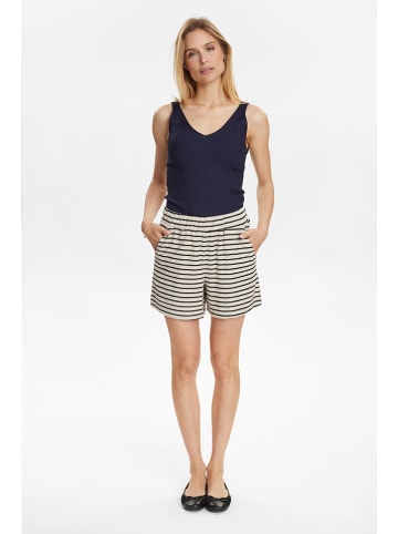 NÜMPH Shorts "Numosha" in Creme/ Schwarz