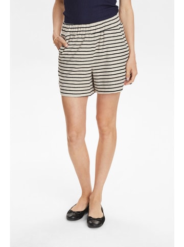 NÜMPH Shorts "Numosha" in Creme/ Schwarz