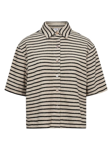 NÜMPH Bluse "Numosha" in Creme/ Schwarz