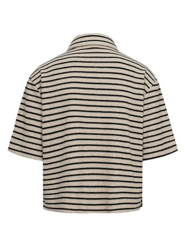 NÜMPH Bluse "Numosha" in Creme/ Schwarz
