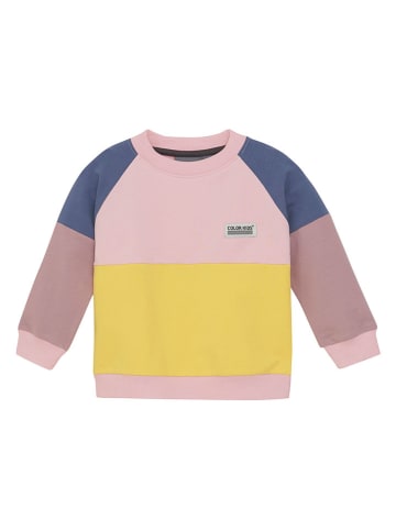 Color Kids Sweatshirt in Gelb/ Rosa