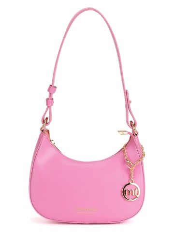 Mia Tomazzi Leder-Schultertasche "Farnese" in Rosa - (B)24 x (H)14 x (T)9 cm