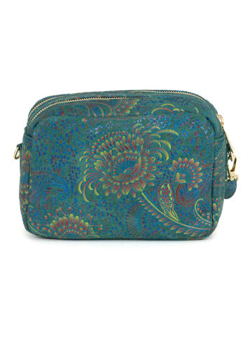 Mia Tomazzi Leren schoudertas "Zamagna" groen - (B)21 x (H)14 x (D)8 cm