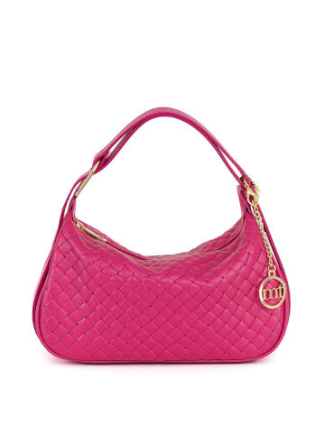 Mia Tomazzi Leder-Schultertasche "Bazzoni" in Pink - (B)29 x (H)17 x (T)12 cm