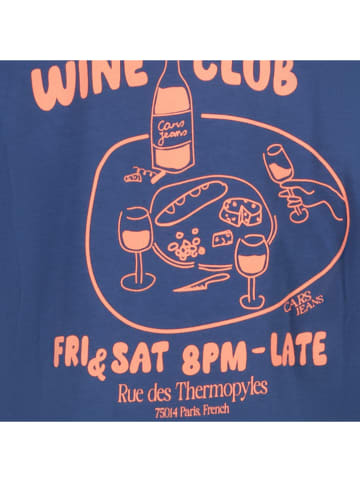 Cars Jeans Koszulka "Chan" w kolorze niebieskim