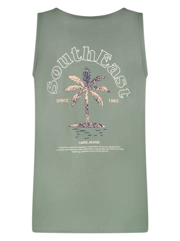 Cars Jeans Top "Surrento" w kolorze zielonym