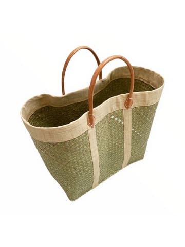 Le Comptoir de la Plage Strandtas "Tsimgy" beige/crème - (B)40 x (H)30 x (D)22 cm