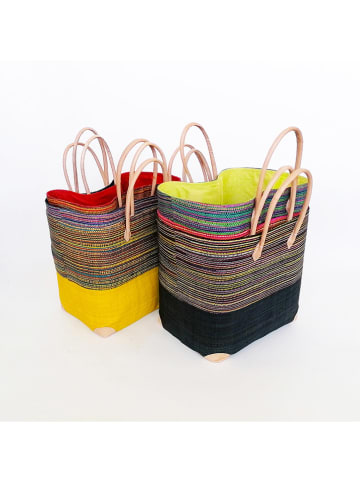 Le Comptoir de la Plage Strandtasche "Tsivory" in Dunkelblau - (B)36 x (H)38 x (T)26 cm