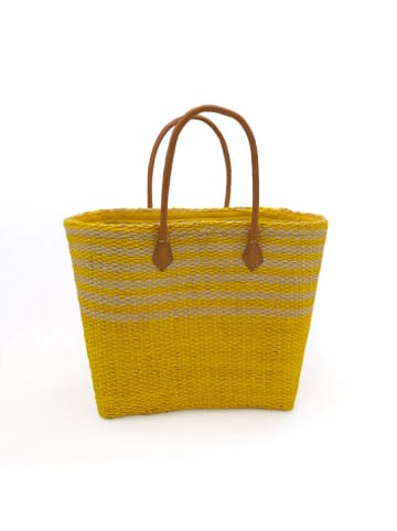 Le Comptoir de la Plage Strandtasche "Amoroni" in Gelb - (B)35 x (H)35 x (T)20 cm