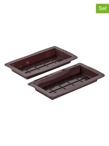 Zenker 2er-Set: Schokoladeformen in Braun - (L)25 x (B)14 cm