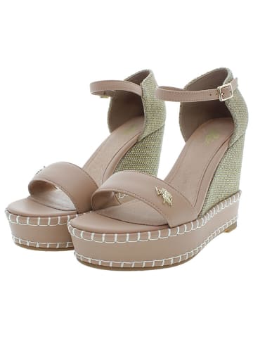U.S. Polo Assn. Keilsandaletten in Beige