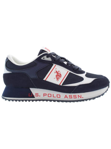 U.S. Polo Leder-Sneakers "Cleef" in Dunkelblau