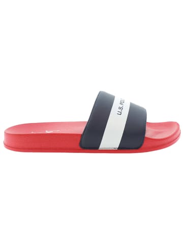 U.S. Polo Assn. Klapki w kolorze granatowo-białym