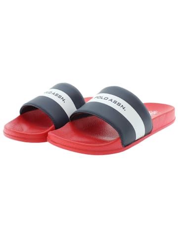U.S. Polo Assn. Klapki w kolorze granatowo-białym