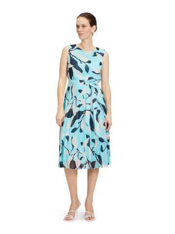 BETTY & CO Kleid in Weiß/ Türkis/ Schwarz