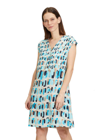 BETTY & CO Kleid in Weiß/ Türkis/ Schwarz