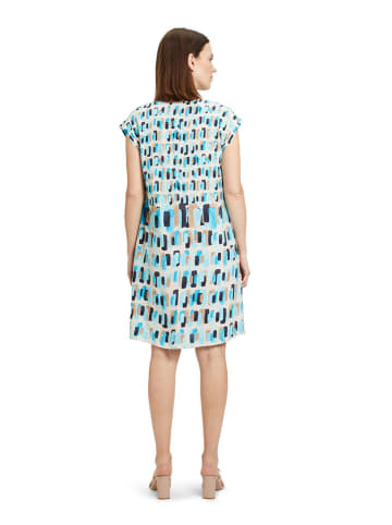 BETTY & CO Kleid in Weiß/ Türkis/ Schwarz