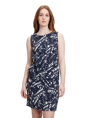BETTY & CO Kleid in Dunkelblau/ Weiß
