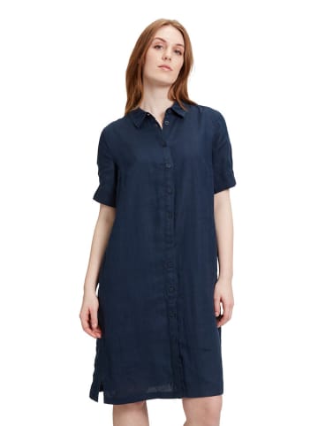 BETTY & CO Leinen-Kleid in Dunkelblau