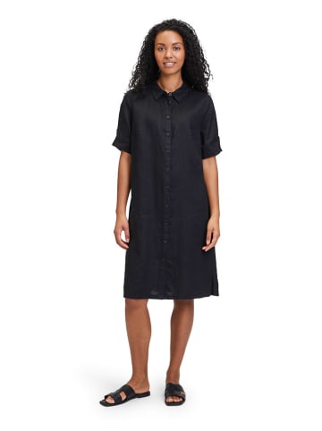 BETTY & CO Leinen-Kleid in Schwarz