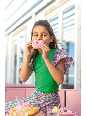 B.Nosy Shirt "Thessa" in Grün/ Rosa