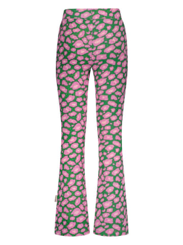 B.Nosy Uitlopende leggings "Pepper" groen/lichtroze