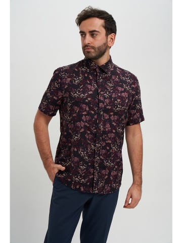Marks & Spencer Hemd in Schwarz/ Pflaume