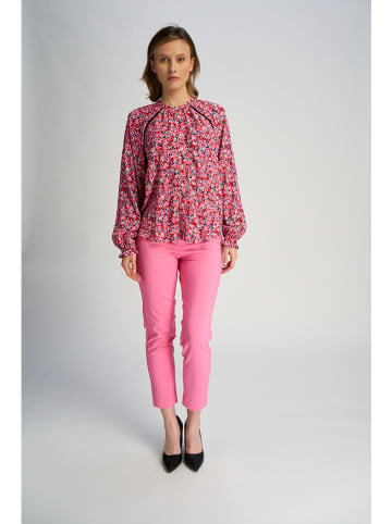 Marks & Spencer Bluse in Pink/ Schwarz