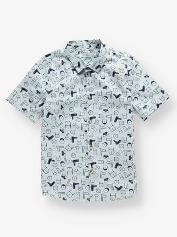 Marks & Spencer Hemd in Hellblau/ Dunkelblau