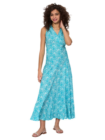 Aller Simplement Kleid in Türkis/ Weiß