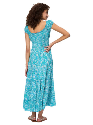 Aller Simplement Kleid in Türkis/ Weiß