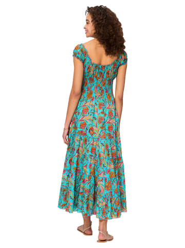Aller Simplement Kleid in Türkis/ Orange