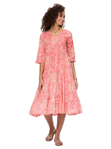Aller Simplement Kleid in Pink/ Beige