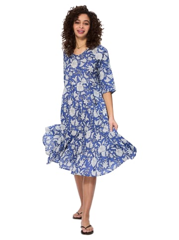 Aller Simplement Kleid in Blau/ Weiß