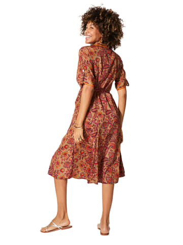 Aller Simplement Jurk camel/rood