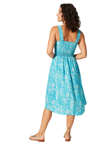 Aller Simplement Kleid in Türkis/ Weiß