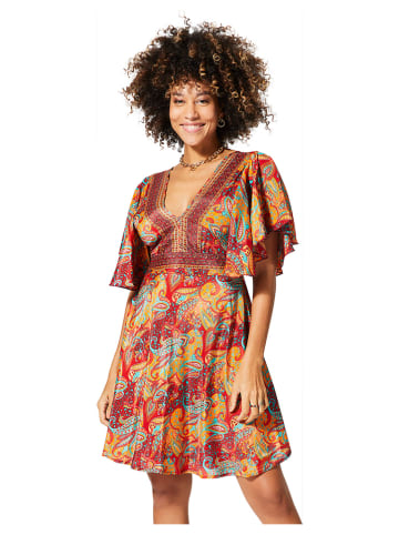 Aller Simplement Kleid in Rot/ Orange