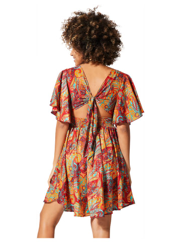 Aller Simplement Kleid in Rot/ Orange