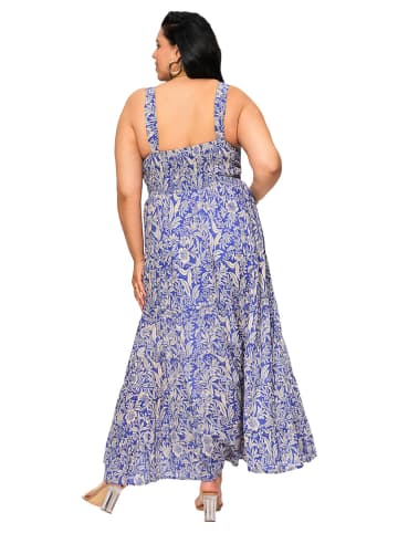 Aller Simplement Kleid in Blau/ Weiß
