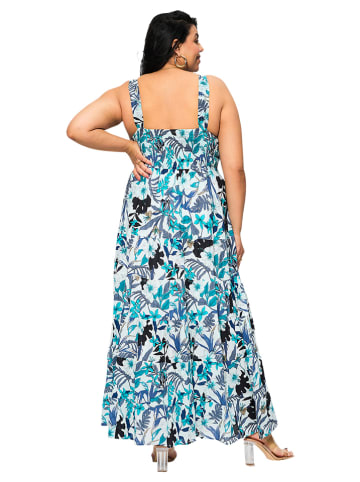 Aller Simplement Kleid in Weiß/ Blau
