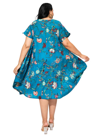 Aller Simplement Kleid in Blau/ Bunt