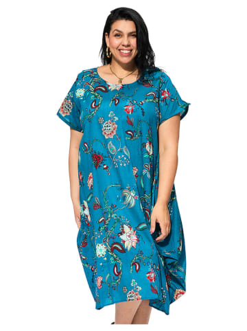 Aller Simplement Kleid in Blau/ Bunt