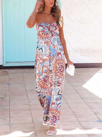 Milan Kiss Jumpsuit in Bunt/ Hellblau