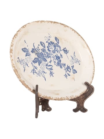 Clayre & Eef Decobord crème/blauw - (B)25 x (H)18 x (D)3 cm